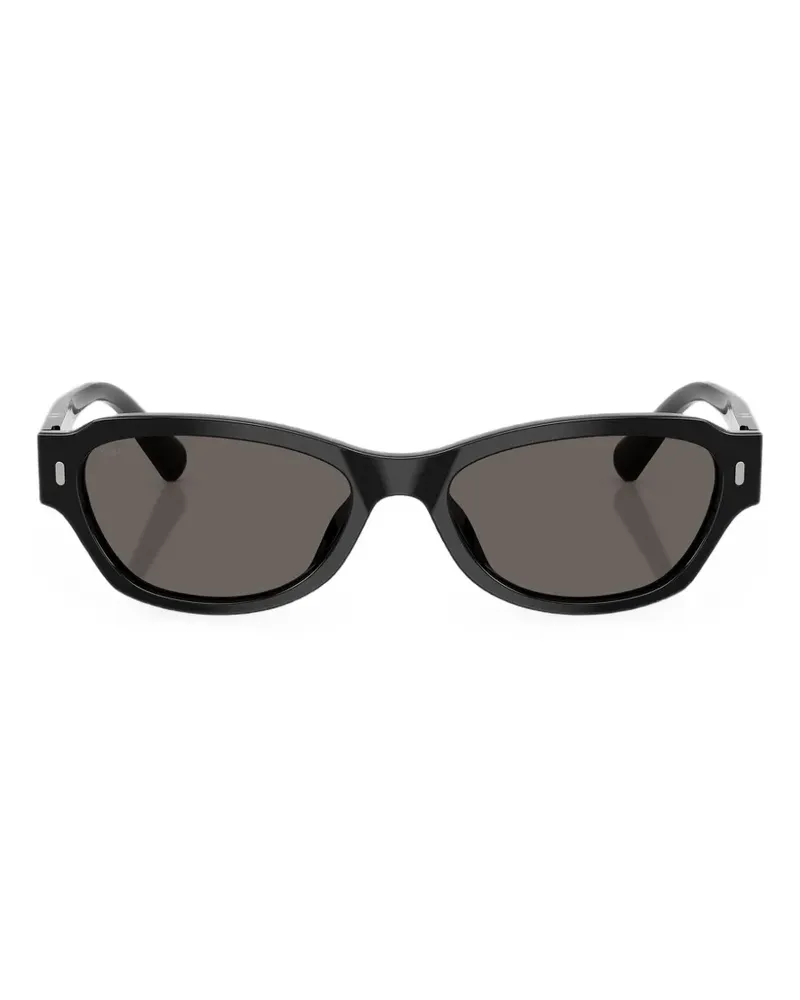 Persol Sonnenbrille mit ovalem Gestell - Schwarz Schwarz
