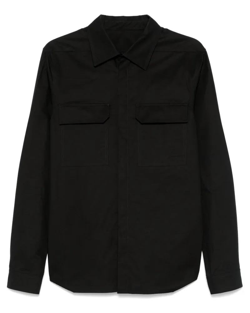 Rick Owens Work Hemd - Schwarz Schwarz