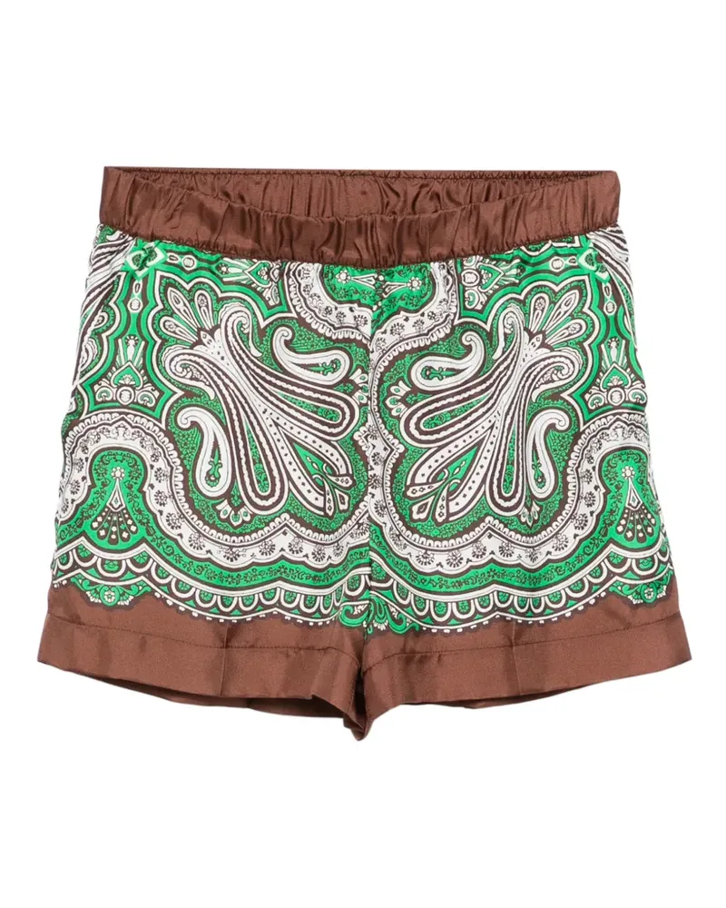 P.A.R.O.S.H. P.A.R.O H. Shorts mit Paisley-Print - Grün Grün