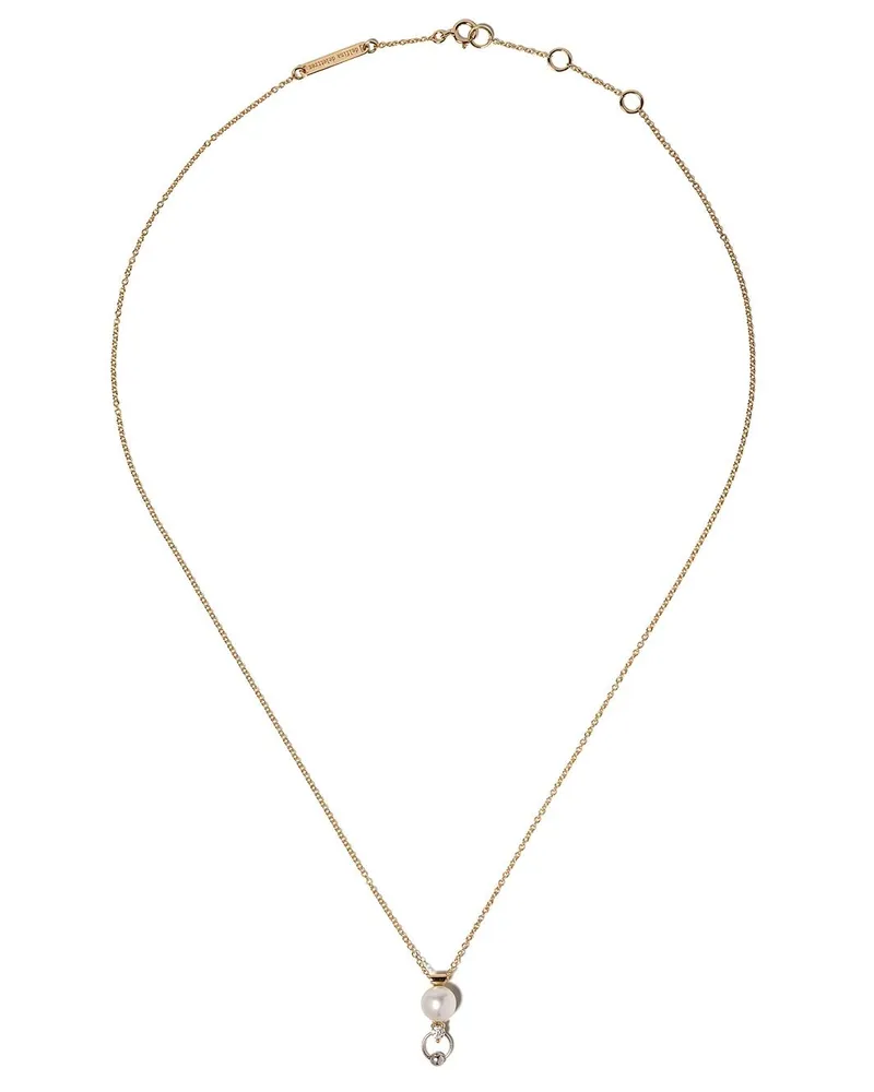 Delfina Delettrez 18kt 'Two in One' Gelb- und Weißgoldhalskette mit Diamanten Gold