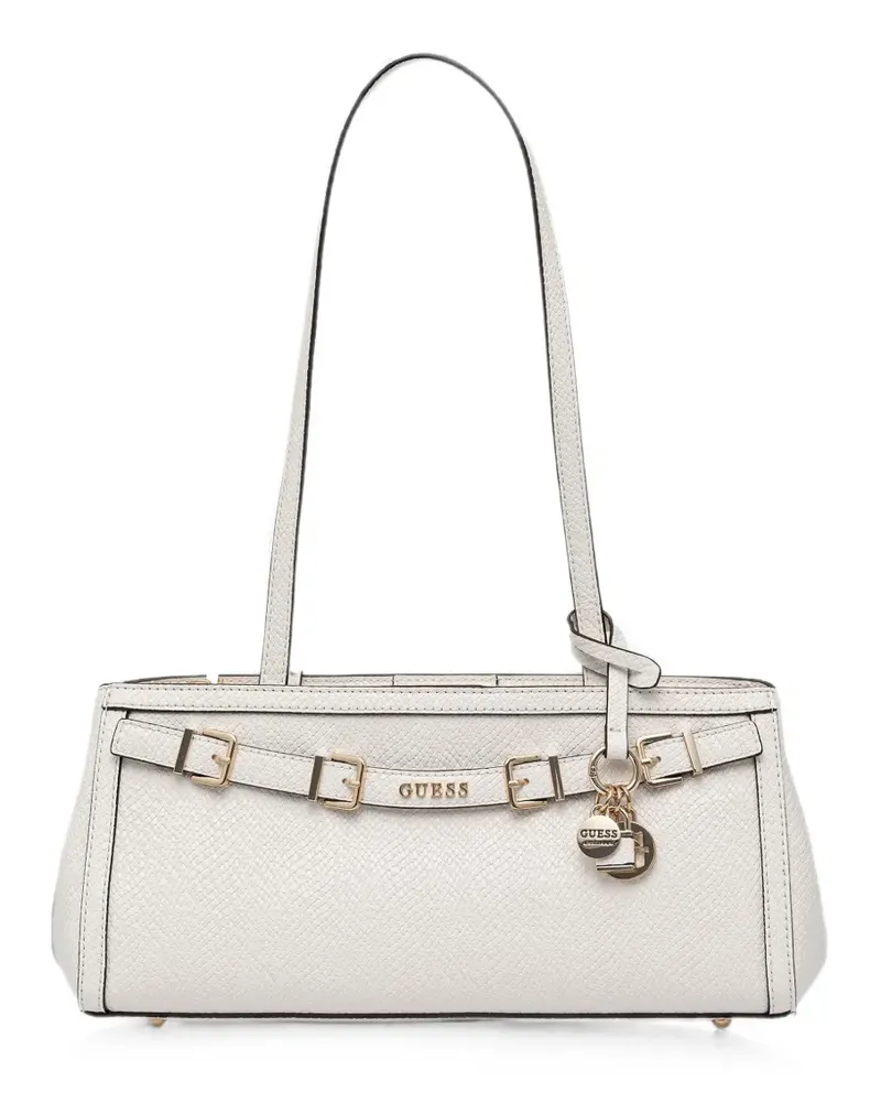 Guess buckle-detail logo-charm tote bag - Nude Nude