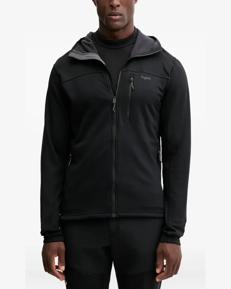 Haglöfs Rosson hooded jacket - Schwarz Schwarz