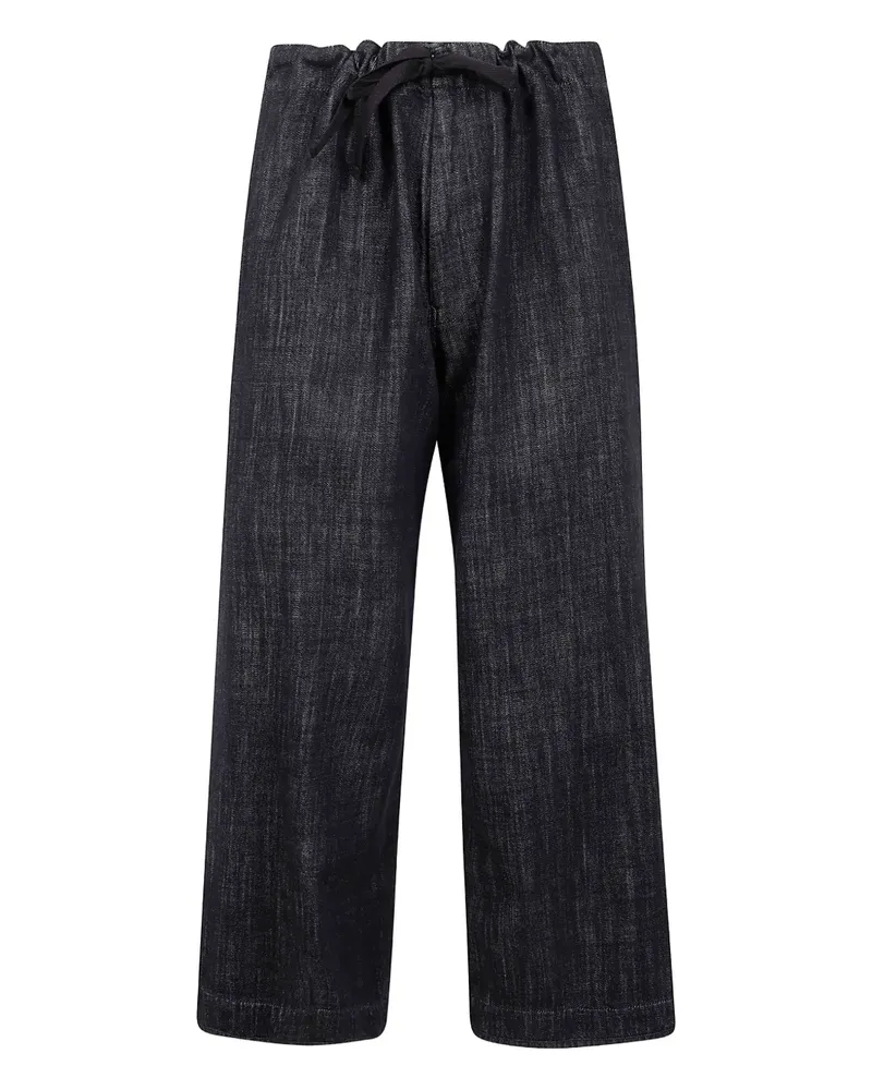 Yohji Yamamoto Hose mit Kordelzug - Blau Blau