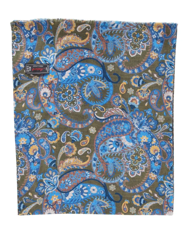 Ascot paisley fringed scarf - Grün Grün