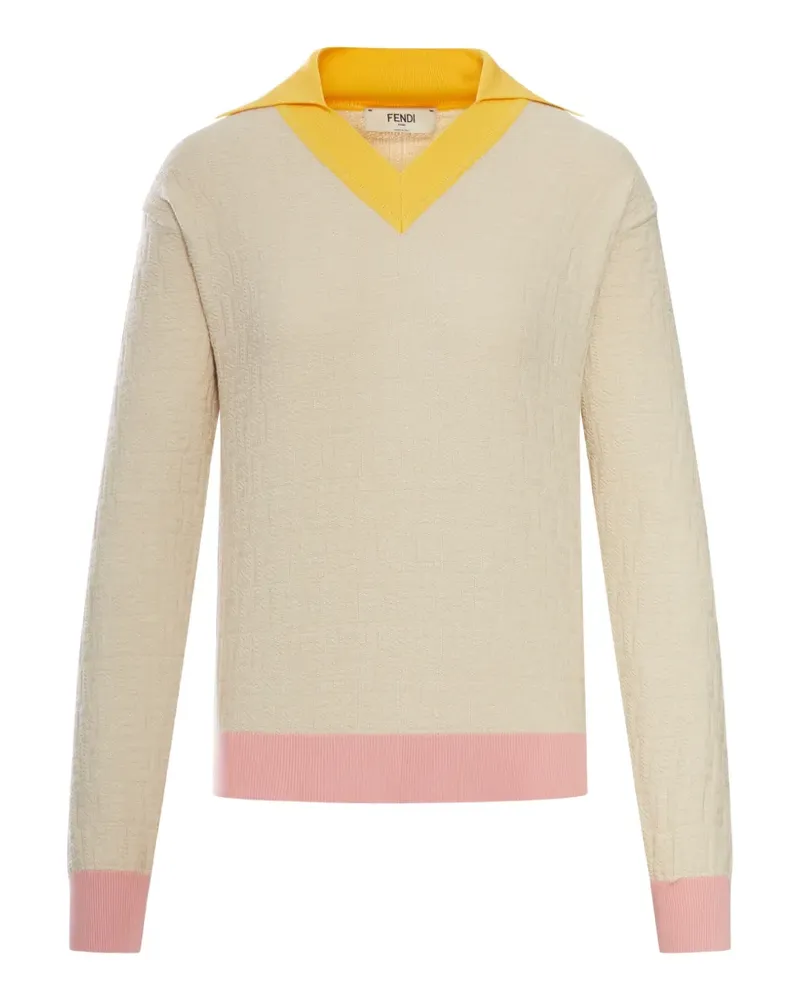 Fendi V-neck sweater - Nude Nude