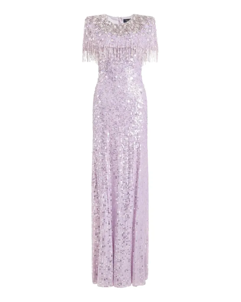 Jenny Packham Eugenie Abendkleid mit Pailletten - Violett Violett