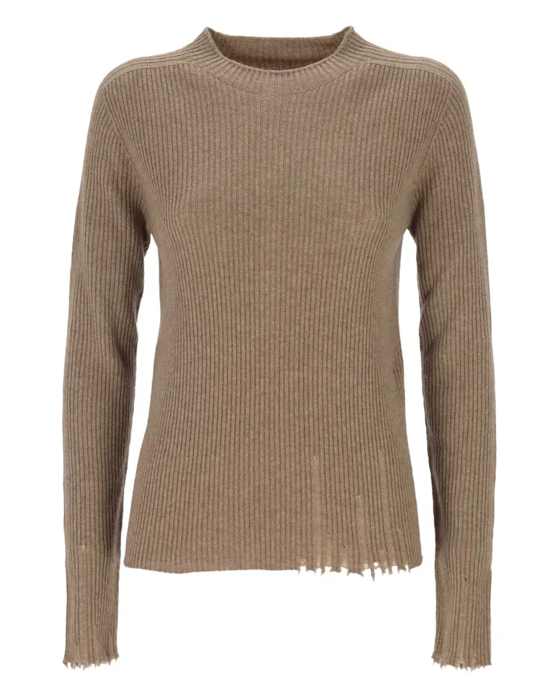 Uma Wang Gerippter Strickpullover - Nude Nude