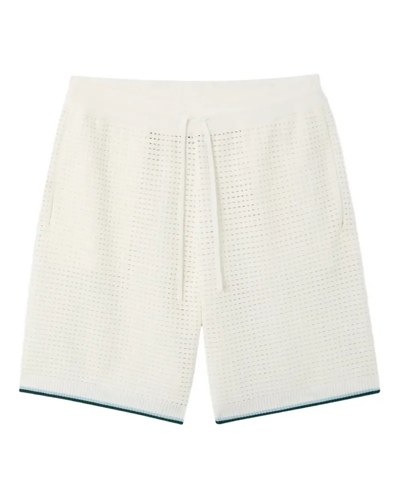 Casablanca Paris Gehäkelte Shorts mit Palmen-Emblem - Weiß Weiß