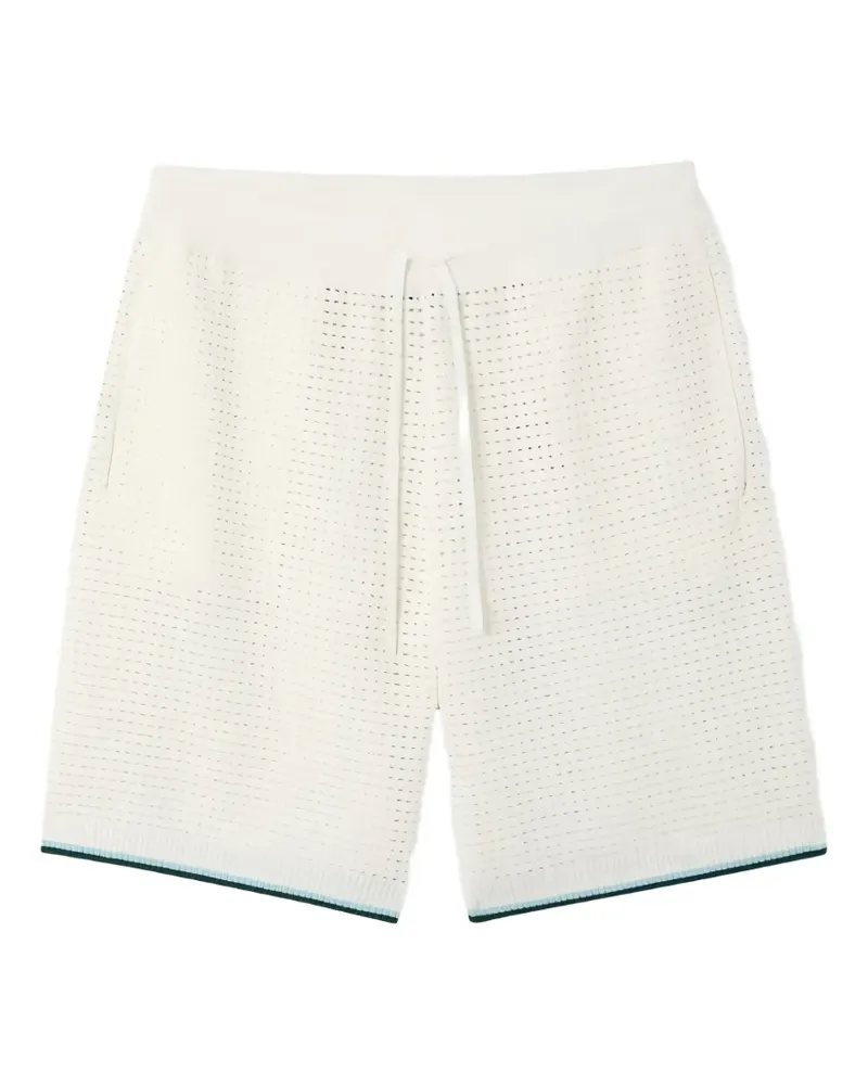 Casablanca Paris Palm Tree open-knit deck shorts - Weiß Weiß