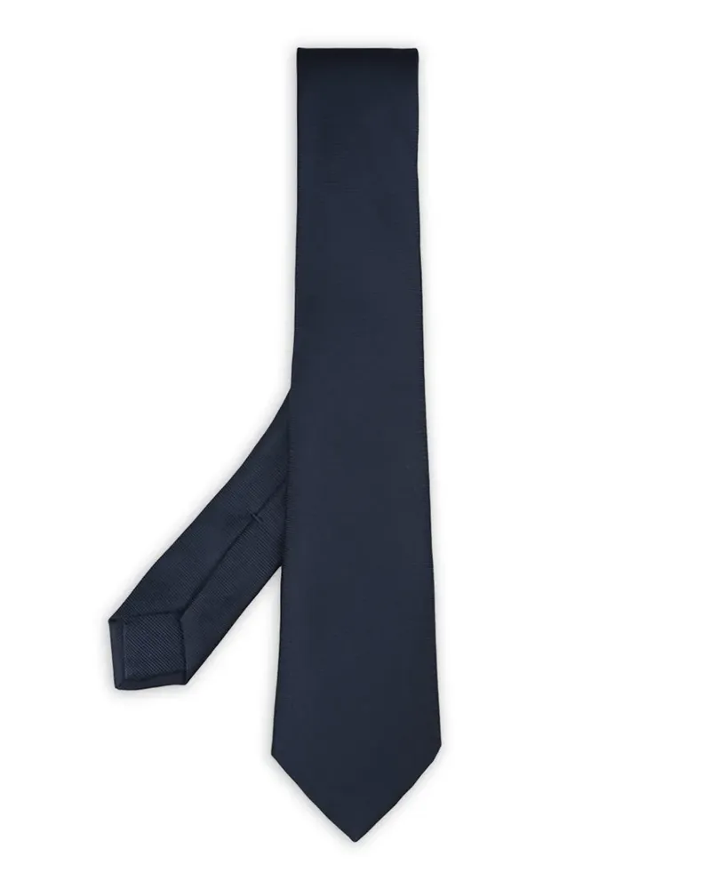 Kiton textured tie - Blau Blau
