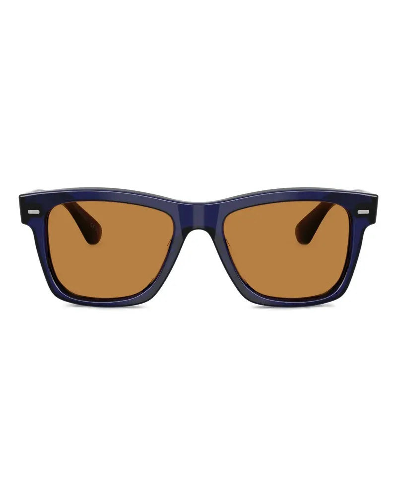 Oliver Peoples Sonnenbrille mit eckigem Gestell - Blau Blau