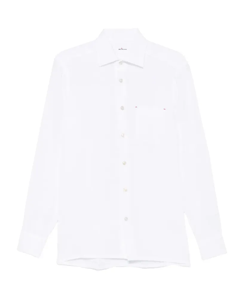 Kiton chest-pocket shirt - Weiß Weiß