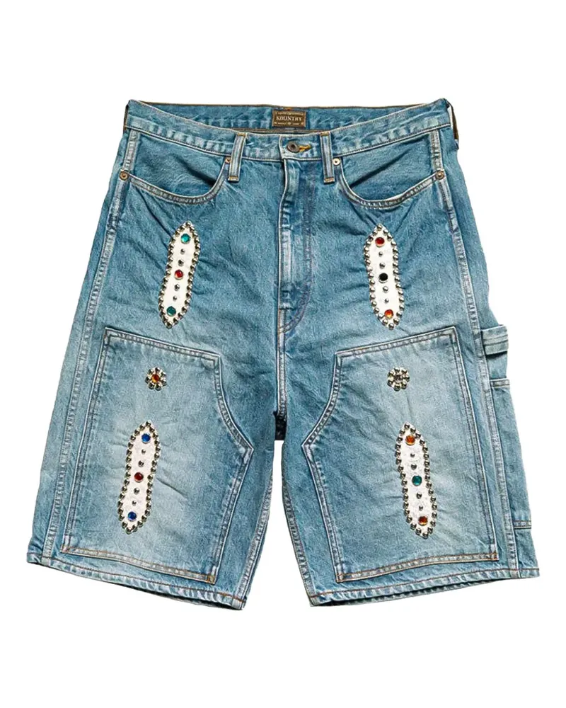 KAPITAL Jeans-Shorts mit Nieten - Blau Blau