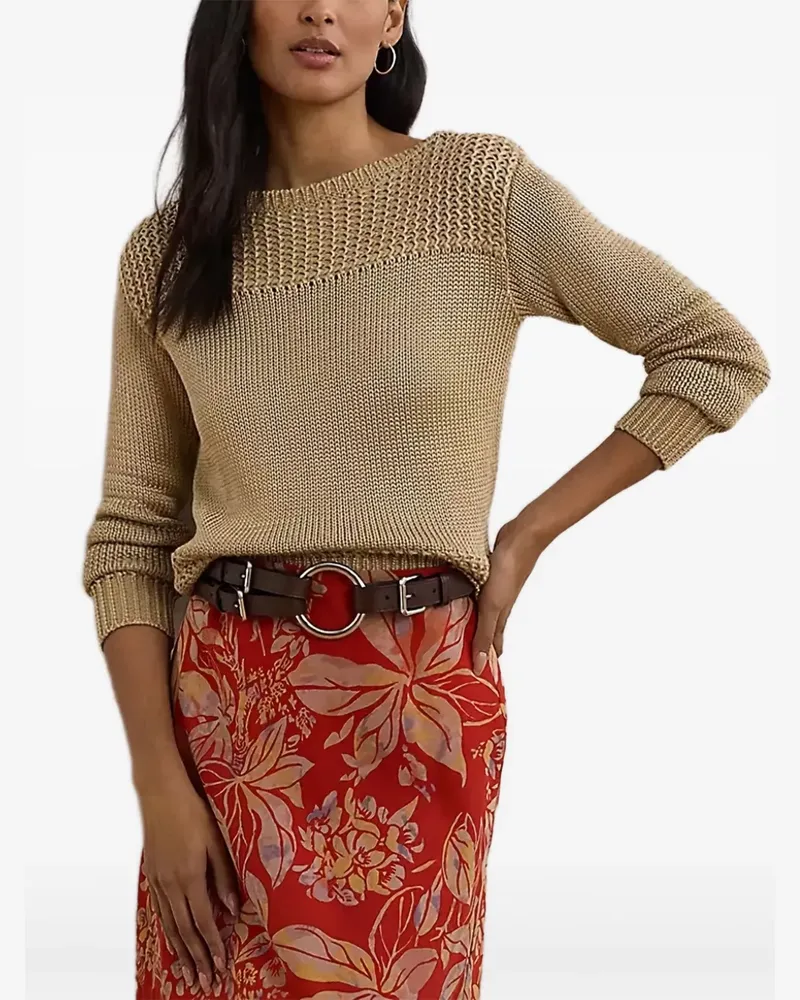 Ralph Lauren boat-neck sweater - Nude Nude