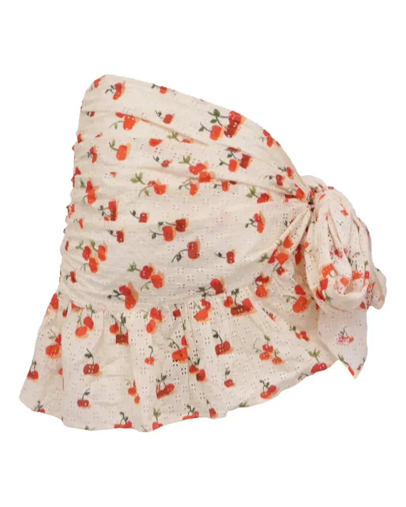 FARM Rio Minirock mit Kirschen-Print - Nude Nude