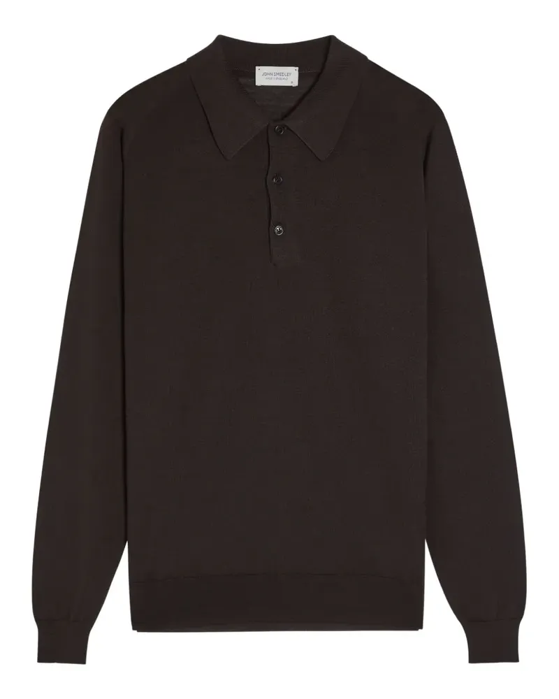 John Smedley Caverhill polo-collar sweatshirt - Braun Braun