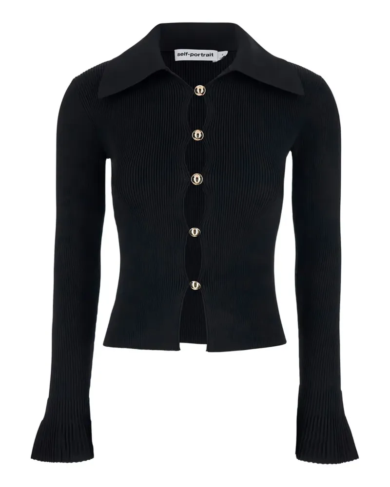 Self-Portrait knitted cardigan - Schwarz Schwarz