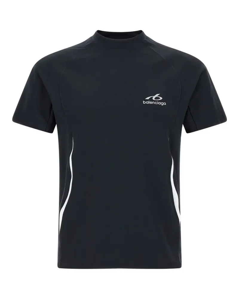 Balenciaga T-Shirt mit Logo-Print - Blau Blau