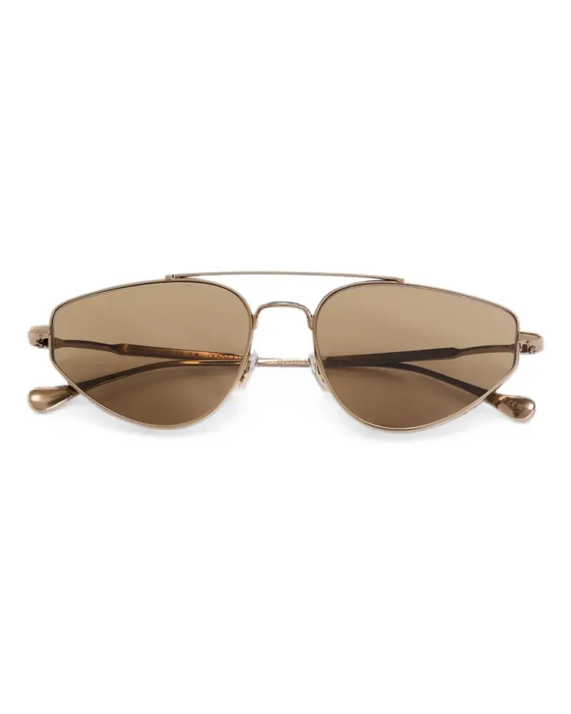 Jil Sander geometric-frame sunglasses - Gold Gold