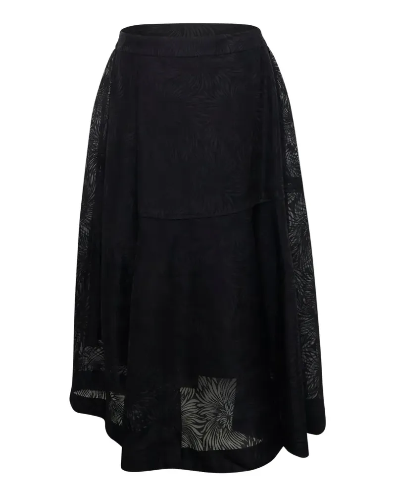 3.1 phillip lim organza fil coupé midi skirt - Schwarz Schwarz
