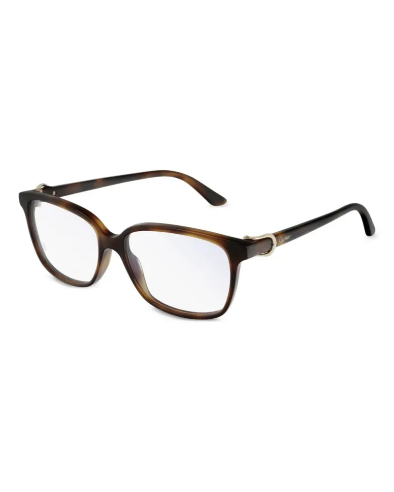 Cartier Brille mit eckigem Gestell - Braun Braun