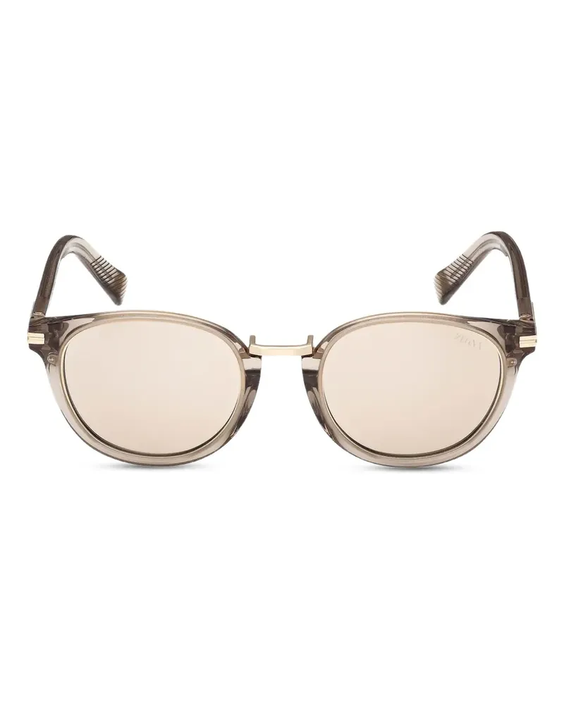 Ermenegildo Zegna Sonnenbrille mit rundem Gestell - Grau Grau