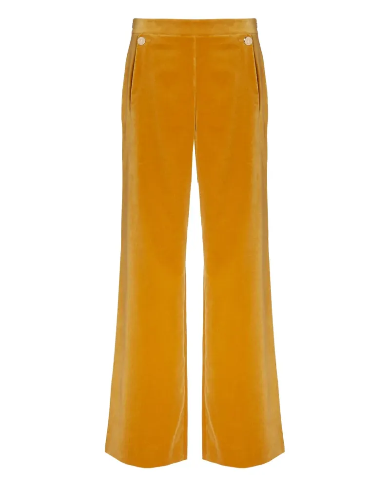Temperley London Ausgestellte Clove Samthose - Gelb Gelb