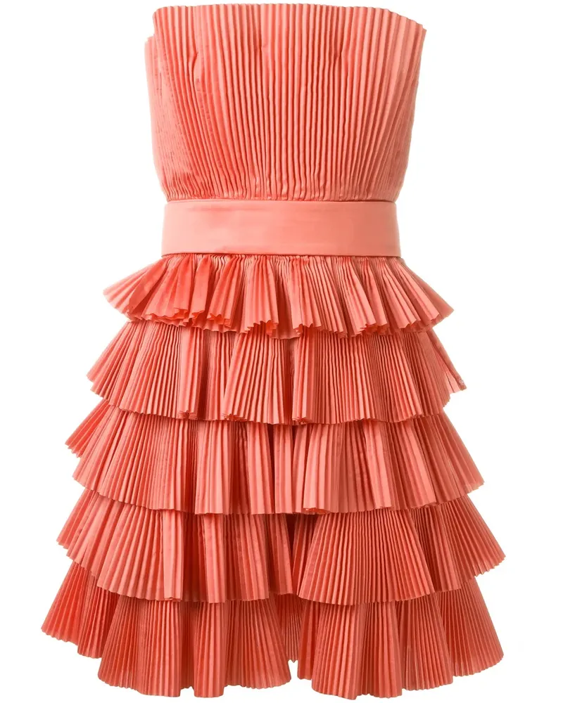 Capucci Schulterfreies Plisseekleid - Rosa Rosa