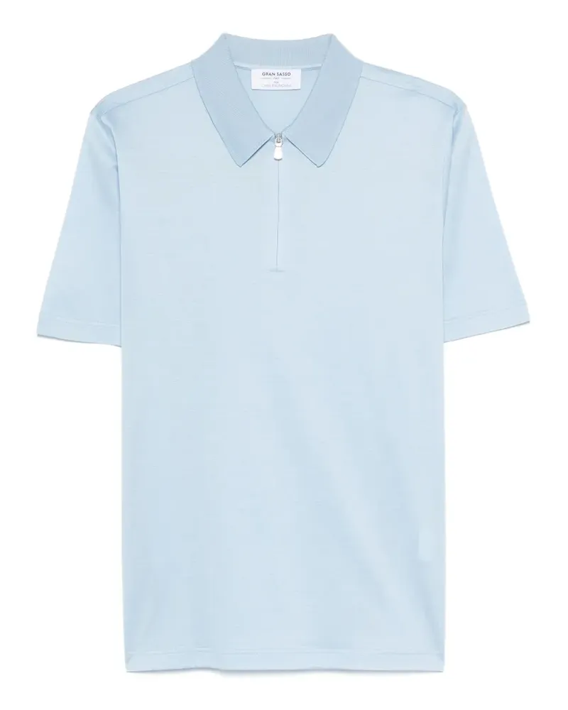 Gran Sasso Poloshirt mit Reißverschluss - Blau Blau