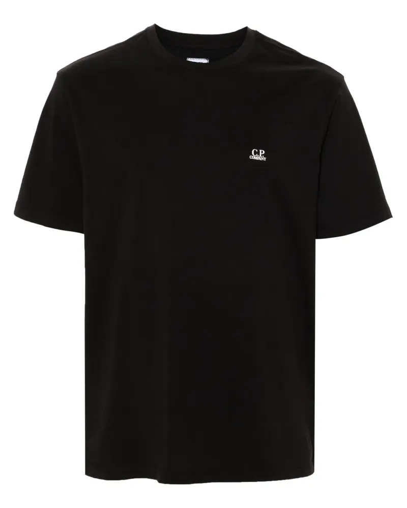 C.P. Company Jersey-T-Shirt mit Goggle-Print - Schwarz Schwarz