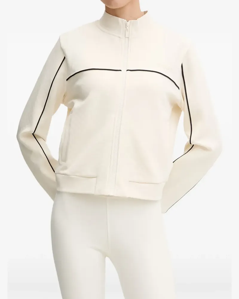 Guess logo-embroidered piping sweatshirt - Nude Nude