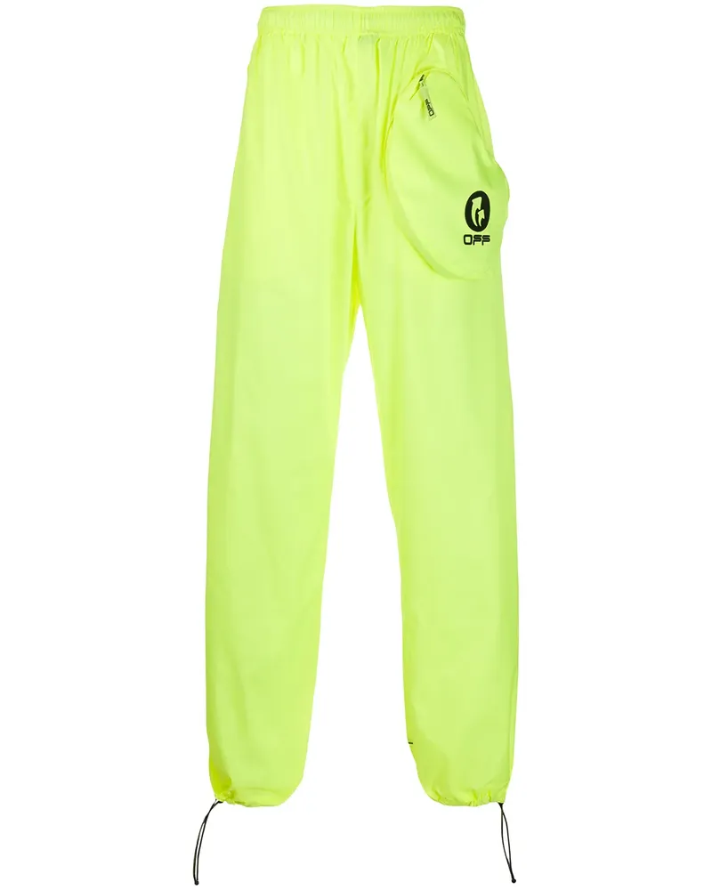 OFF-WHITE Jogginghose mit Logo-Print - Gelb Gelb