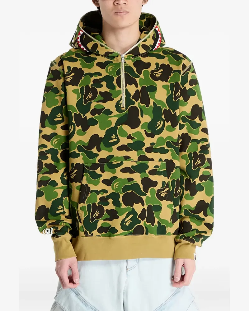 BAPE Pullover mit Hai-Muster - Gelb Gelb