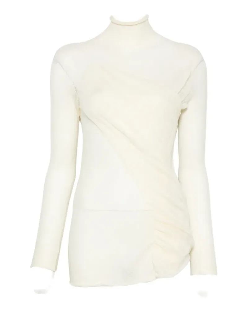 Issey Miyake Gerafftes Hug Langarmshirt - Nude Nude
