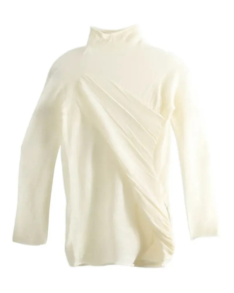 Issey Miyake Hug ruched long-sleeve top - Nude Nude