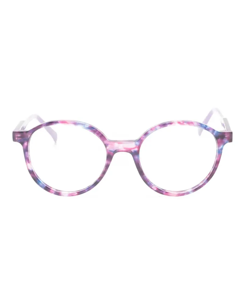 Zadig & Voltaire tortoiseshell-effect round-frame glasses - Violett Violett