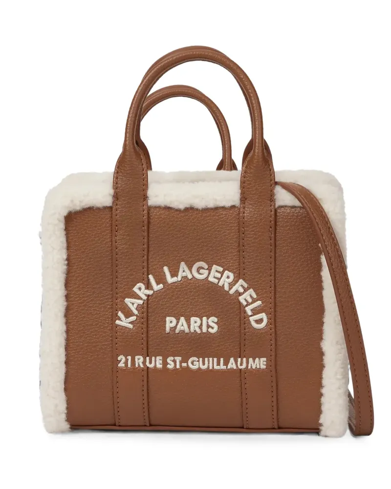 Karl Lagerfeld Rechteckige mini Rue St-Guillaume Tote Bag - Braun Braun