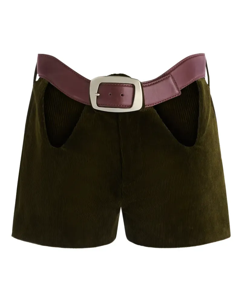 Jean Paul Gaultier Shorts mit Gürtel - Grün Grün