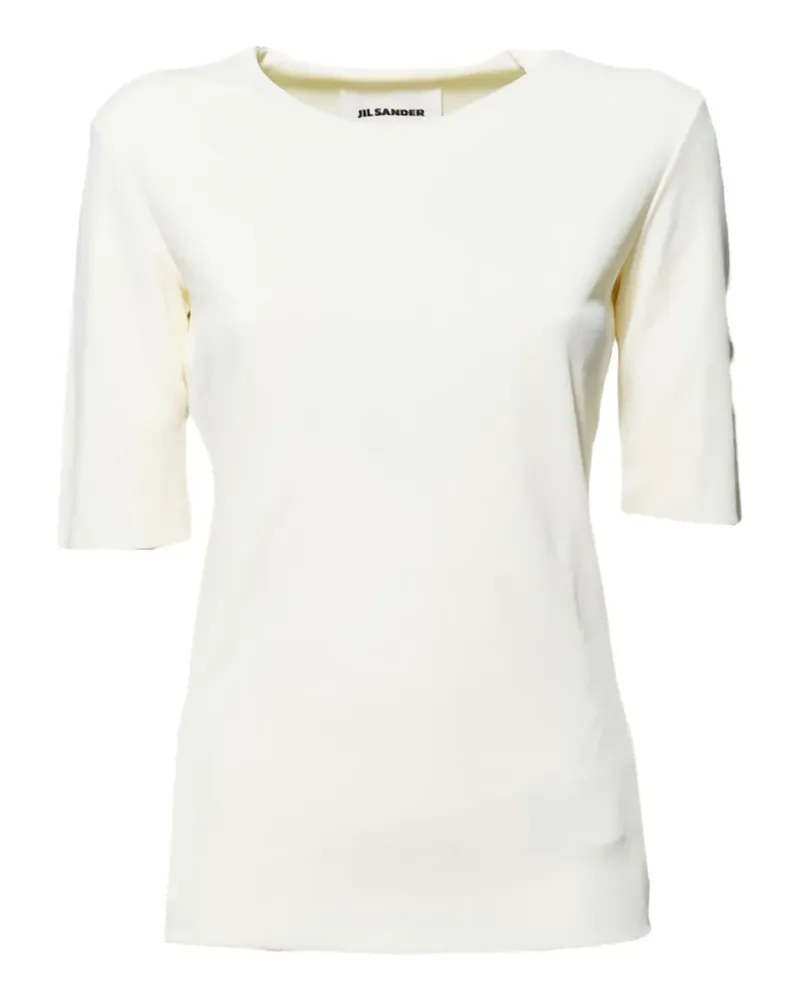 Jil Sander T-Shirt aus Krepp - Weiß Weiß