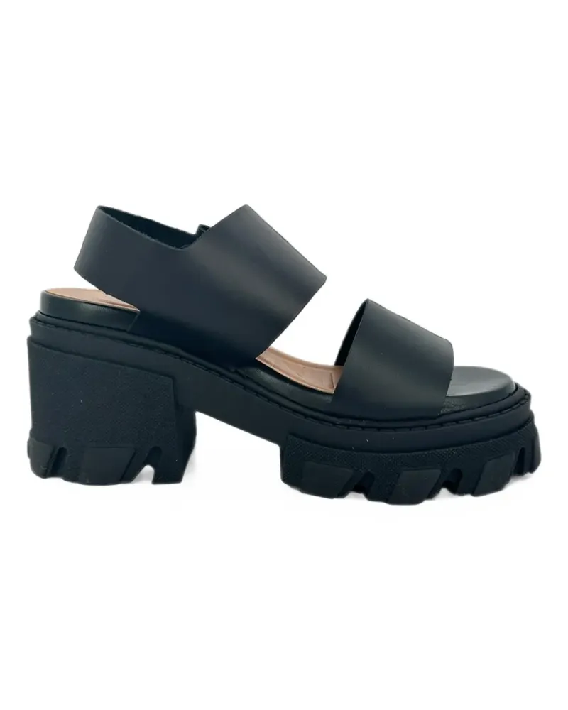 Ganni 2020s Sandalen mit Stollen - Schwarz Schwarz