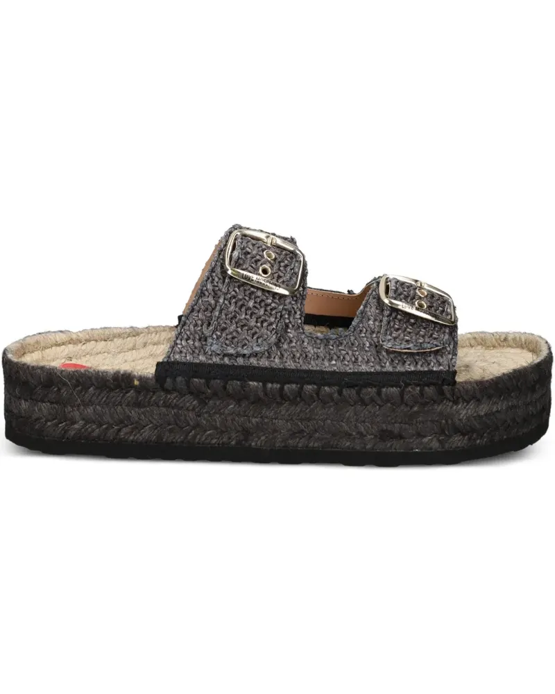 Moschino Espadrilles mit Doppelschnalle - Schwarz Schwarz
