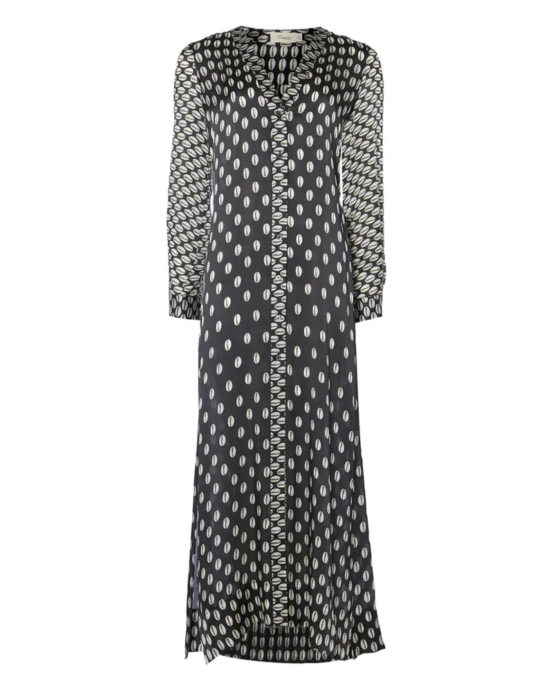 Temperley London Mantel mit Kauri-Print - Schwarz Schwarz