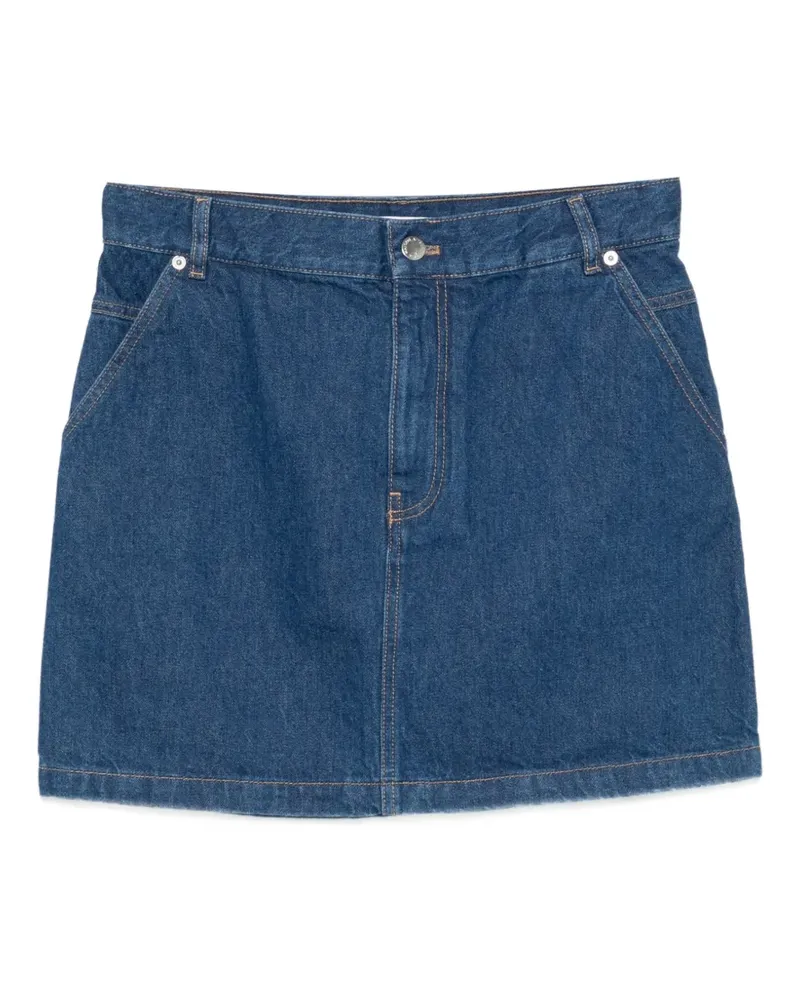 Kitsuné regular-fit denim mini skirt - Blau Blau