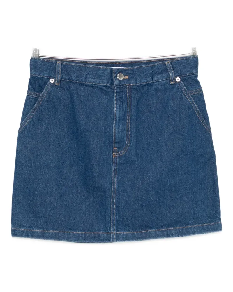Kitsuné regular-fit denim mini skirt - Blau Blau
