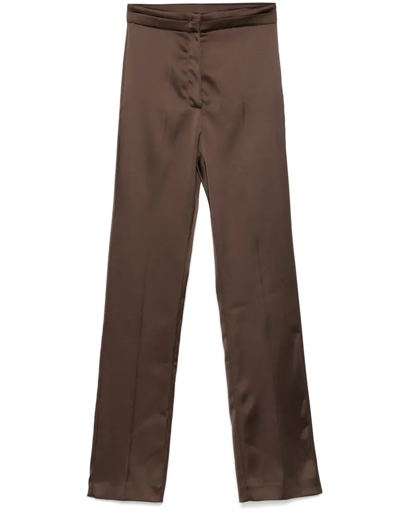 Patrizia Pepe Hose aus Satin - Braun Braun