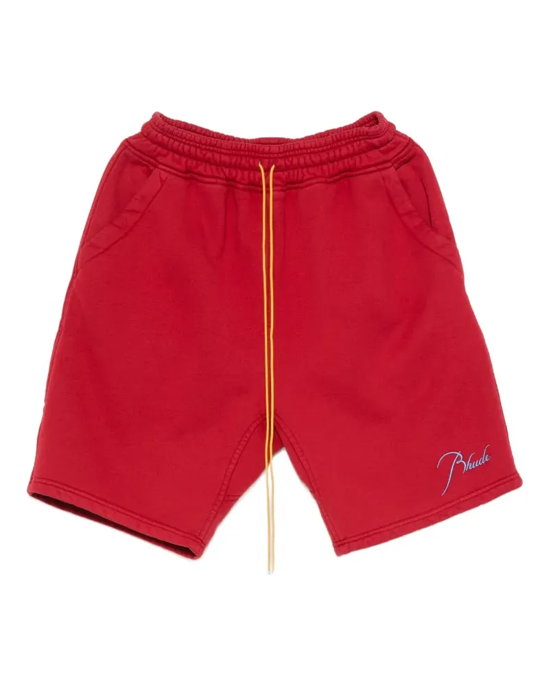 RHUDE logo-embroidered drawstring shorts - Rot Rot