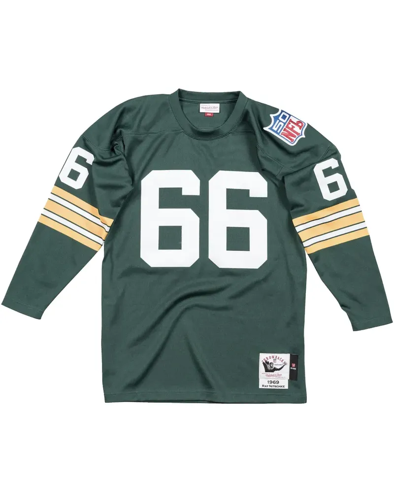Mitchell & Ness 1969 Ray Nitschke Green Bay Packers Authentic Trikot - Grün Grün