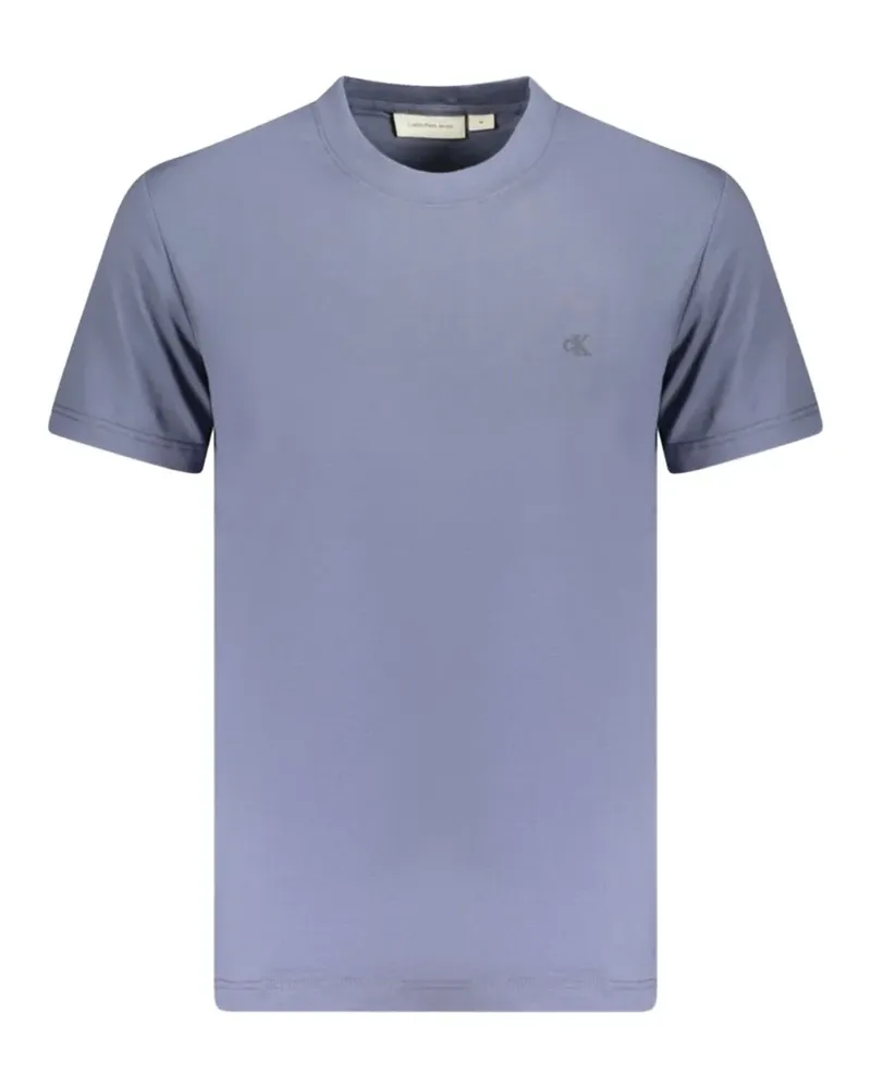 Calvin Klein embroidered-logo cotton T-shirt - Blau Blau