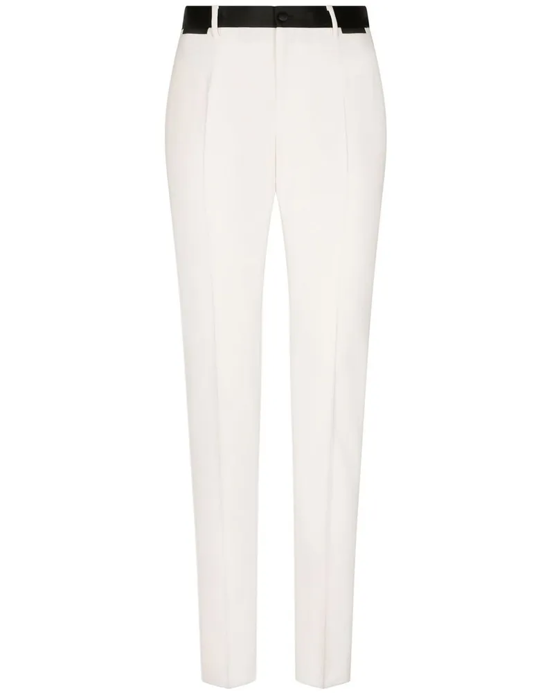 Dolce & Gabbana Klassische Smoking-Hose - Weiß Weiß