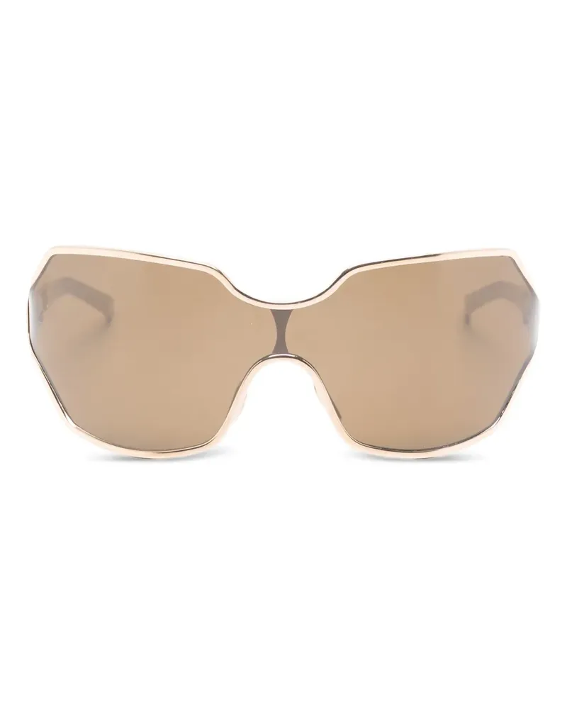 Christian Roth Sonnenbrille mit geometrischem Gestell - Gold Gold